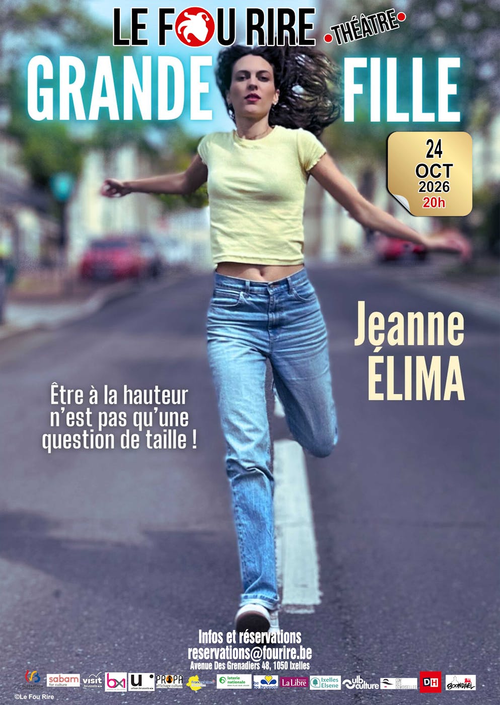 Performance Grande fille - par l'humoriste Jeanne Elima - Ixelles - Bruxelles