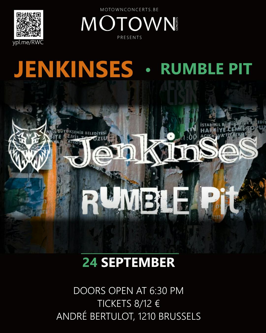 Concert Jenkinses • Rumble Pit - rock’n’roll anglophone Bruxelles - Saint-Josse-ten-Noode - Bruxelles
