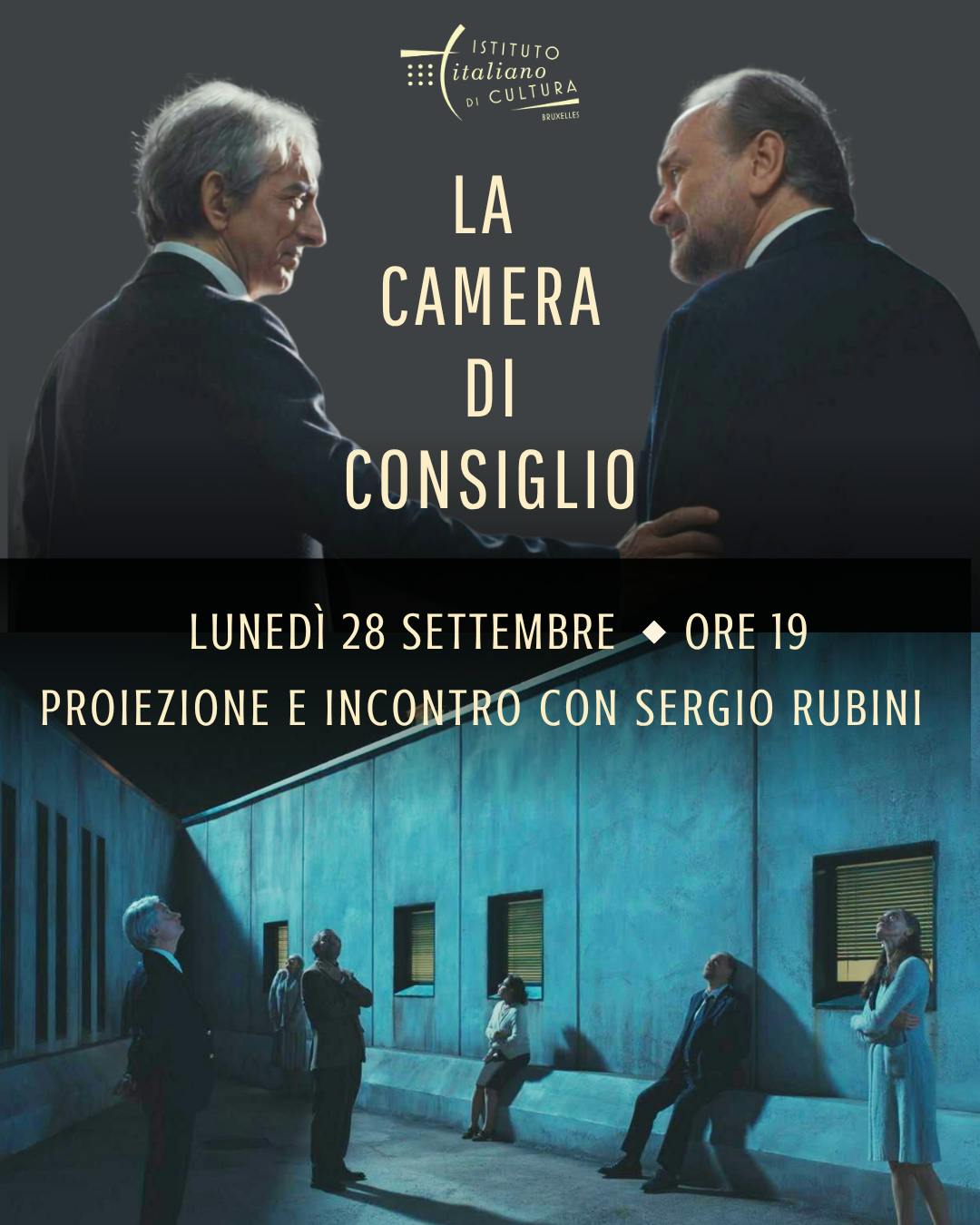 Cinéma La camera di consiglio (2025) de Fiorella Infascelli. Projection en présence de l’acteur et scénariste Sergio Rubini - Bruxelles