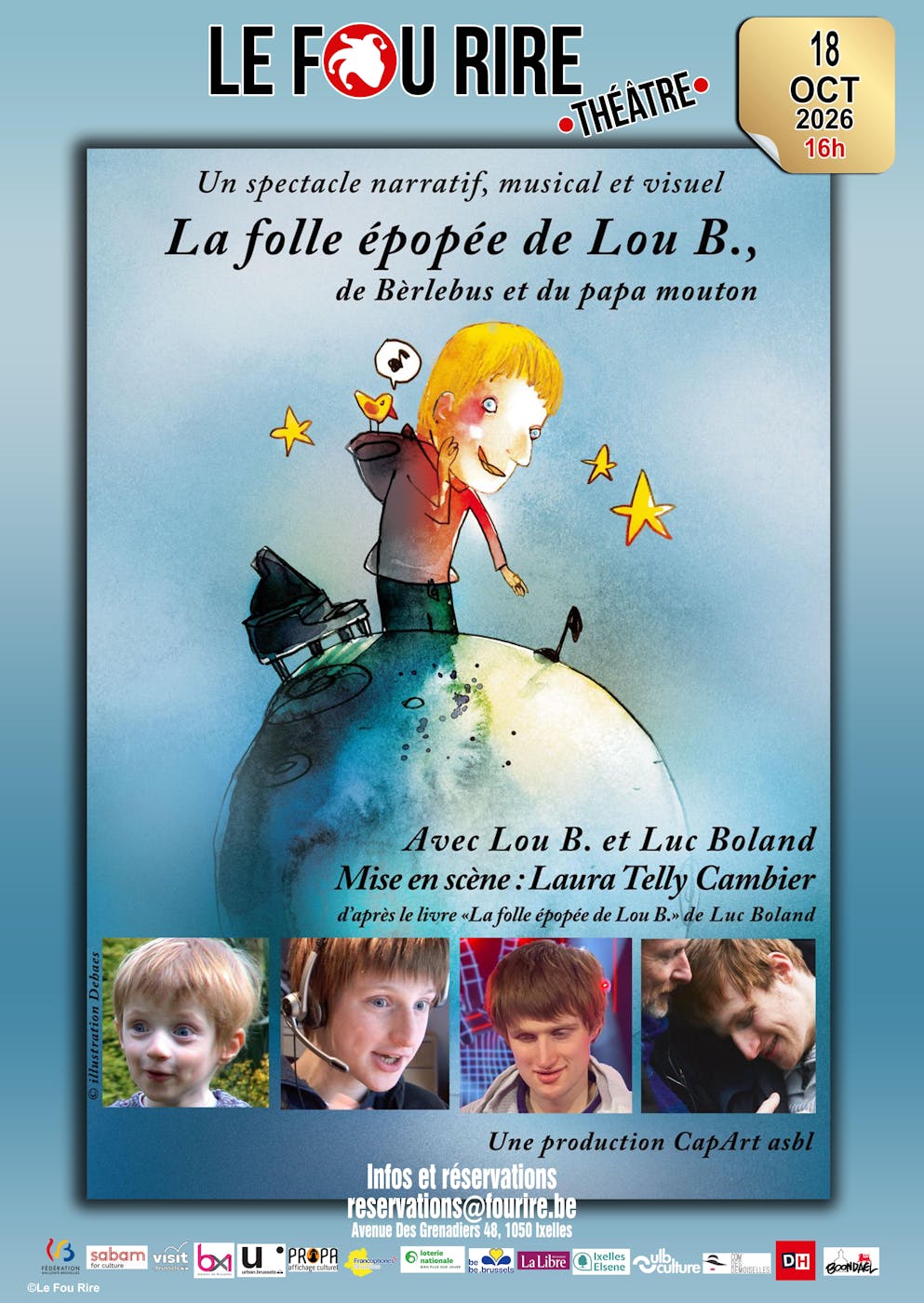 Performance La folle épopée de Lou B. - Humour belge Bruxelles - Ixelles - Bruxelles