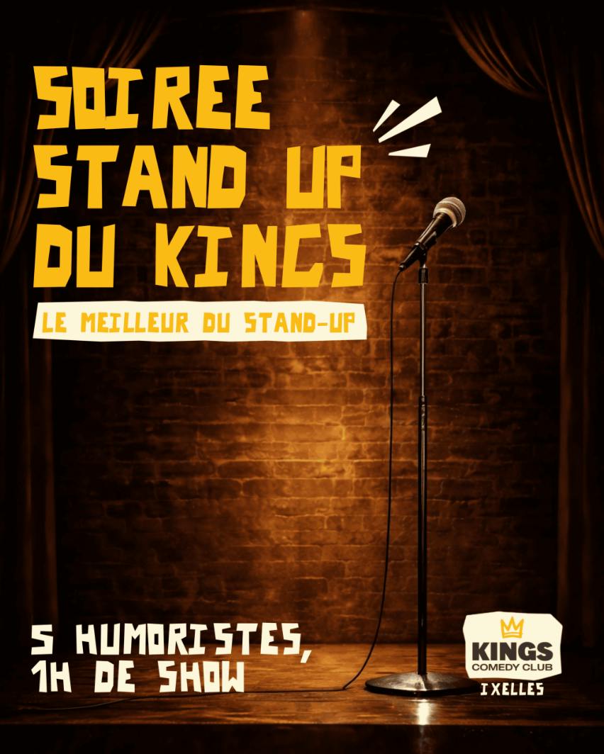 Performance La soirée Stand-Up du Kings - Humour Kings of Comedy Club - Ixelles - Bruxelles