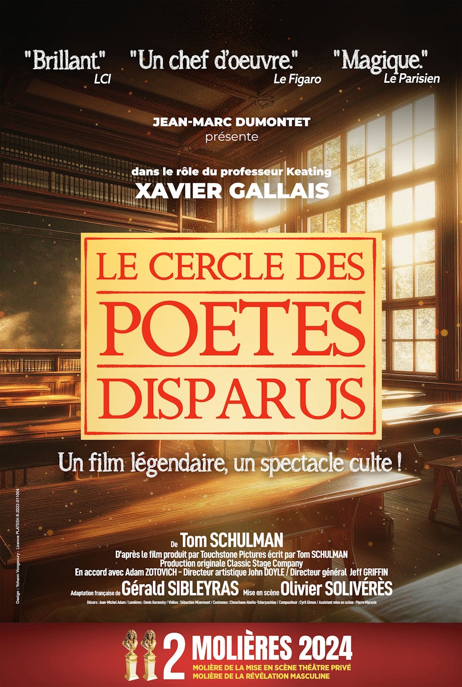 Théâtre LE CERCLE DES POÈTES DISPARUS - Cirque Royal - Bruxelles