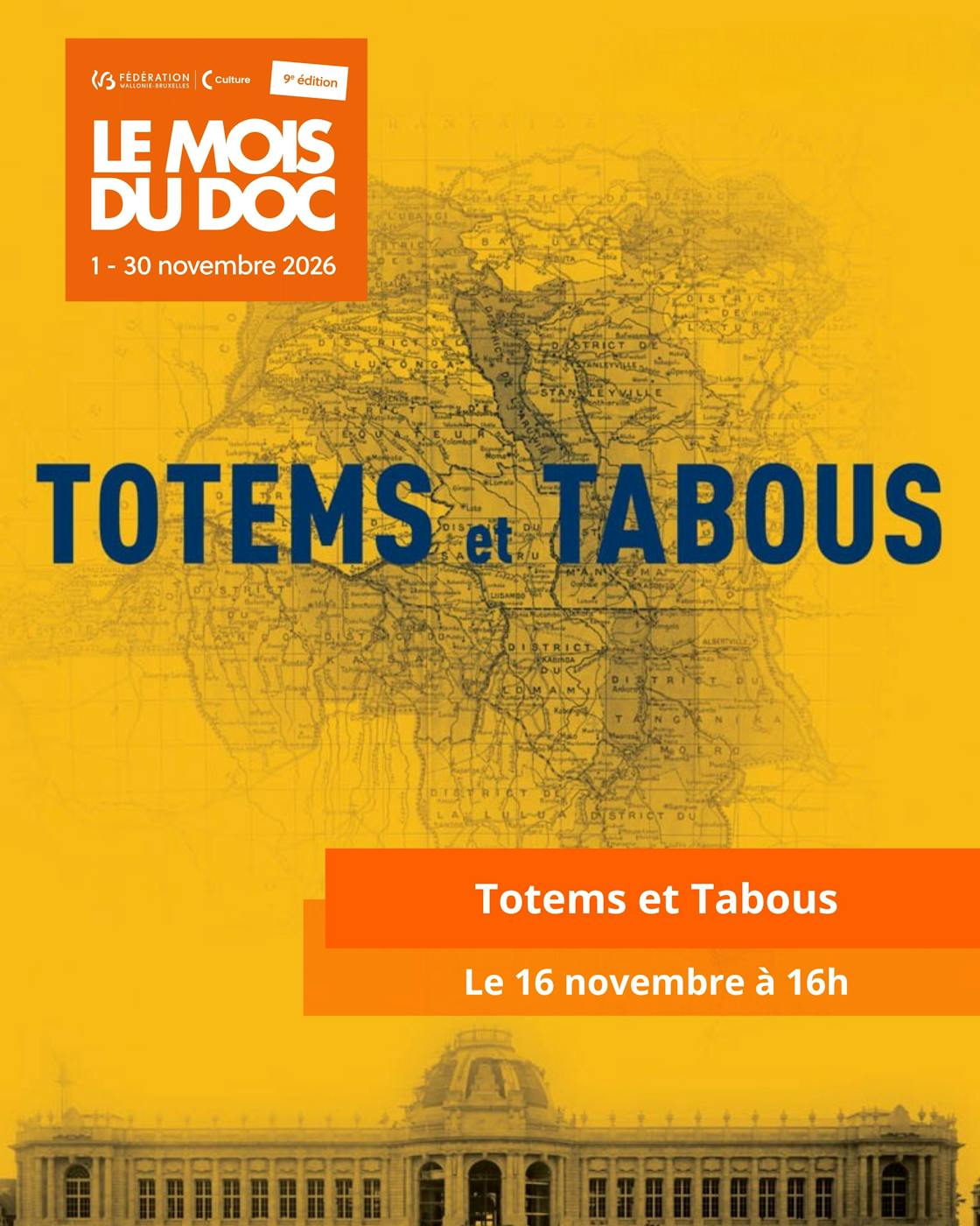 Cinéma Le Mois du Doc - Totems et Tabous - film documentaire en présence du réalisateur Daniel Cattier. - Bruxelles