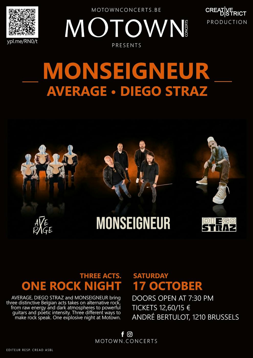 Concert Diego Straz - musique rock et poésir au Motown Concerts Brussels - Saint-Josse-ten-Noode - Bruxelles