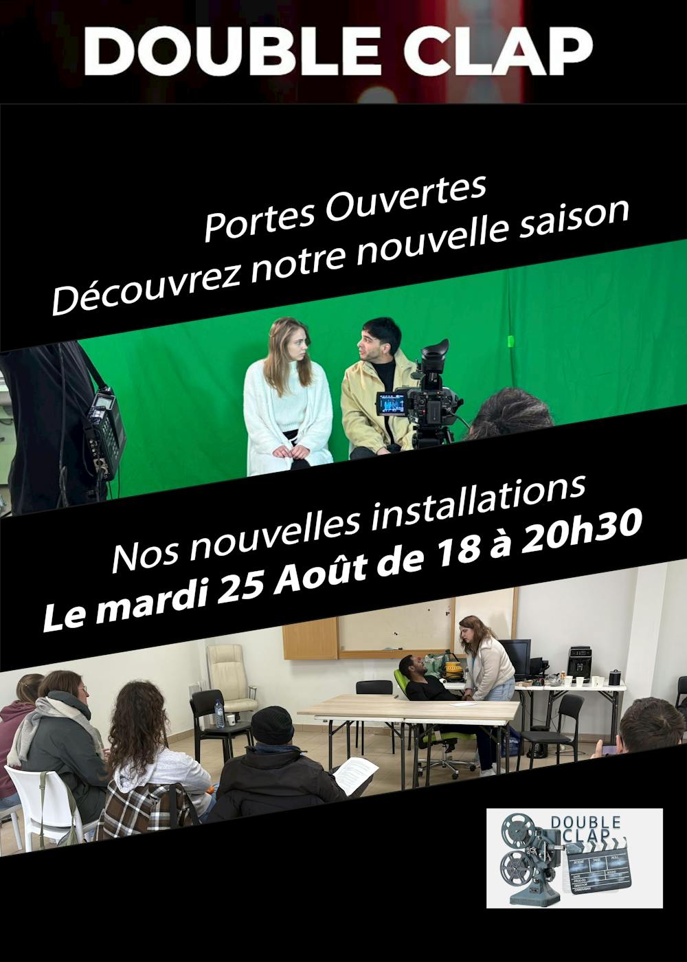 Atelier Portes ouvertes Double Clap Formation face caméra - Schaerbeek - Bruxelles