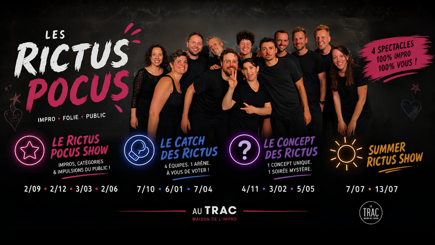 Théâtre RICTUS POCUS – Une saison d’impro sous toutes ses formes - Auderghem - Bruxelles