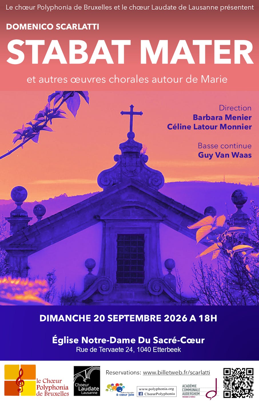 Concert Stabat Mater - Scarlatti et oeuvres autour de Marie - ENDS Brussels - Etterbeek - Bruxelles