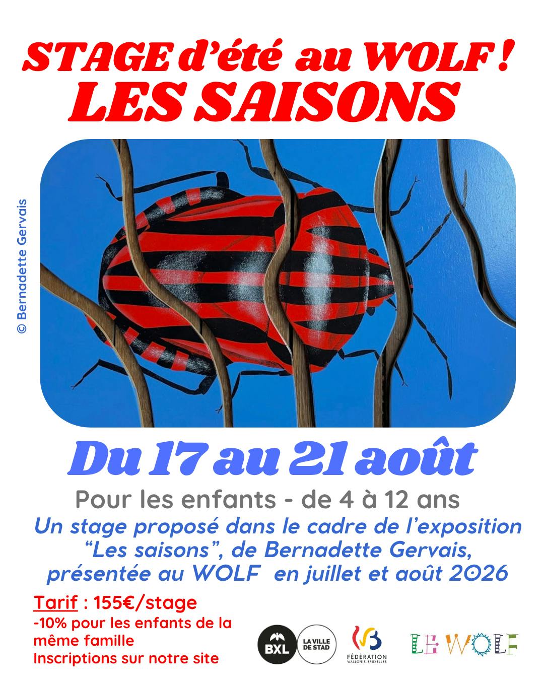 Atelier Stage d'été au WOLF Les Saisons - Bruxelles