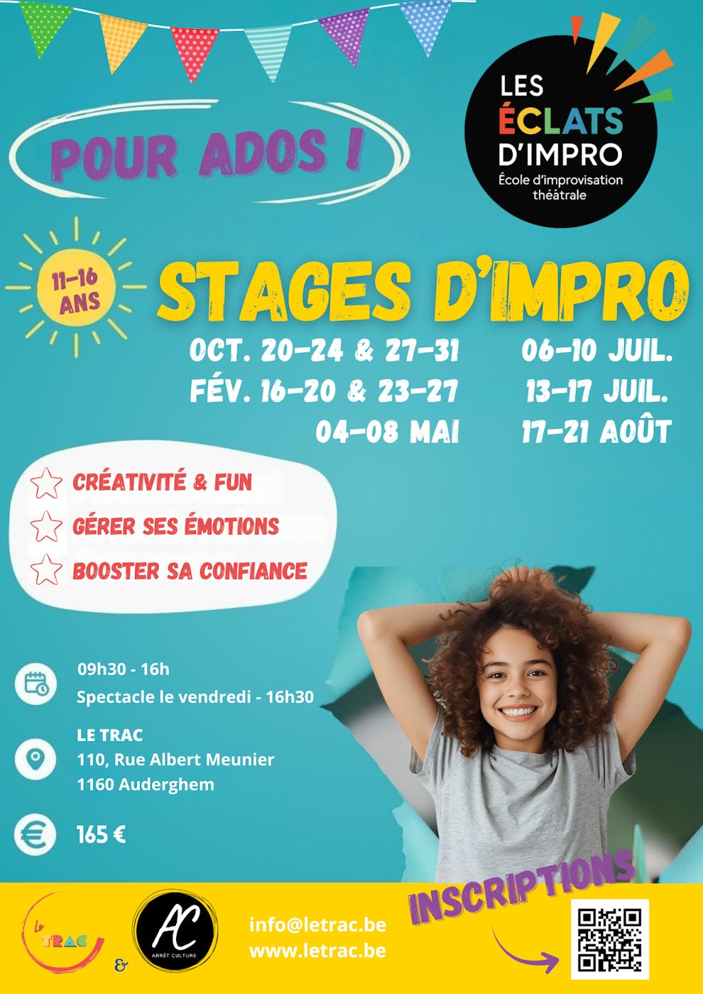 Atelier Stage d'impro pour ados – Une Explosion de Fun Garantie - Auderghem - Bruxelles