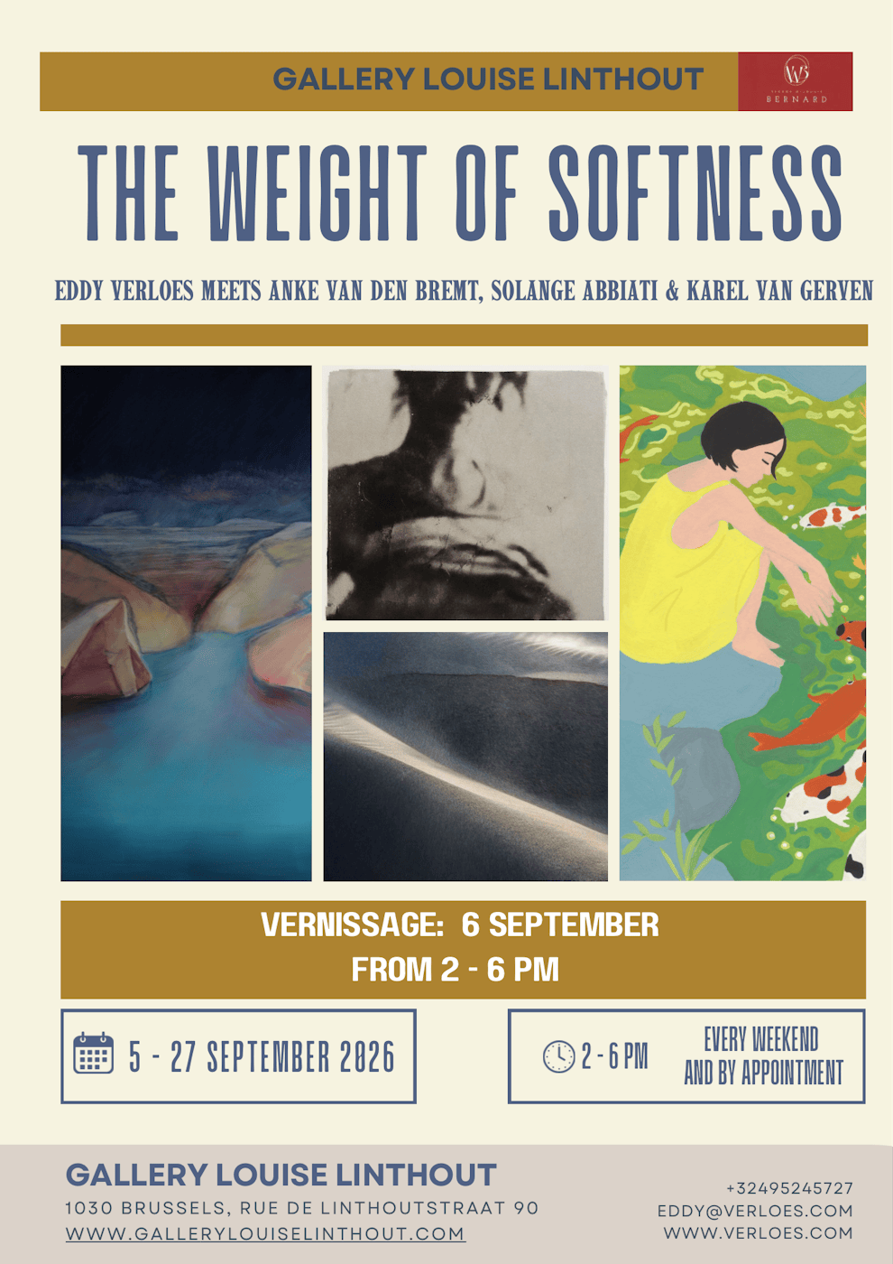 Exposition The Weight of Softness - Galerie Louise Linthout Gallery - Schaerbeek - Bruxelles