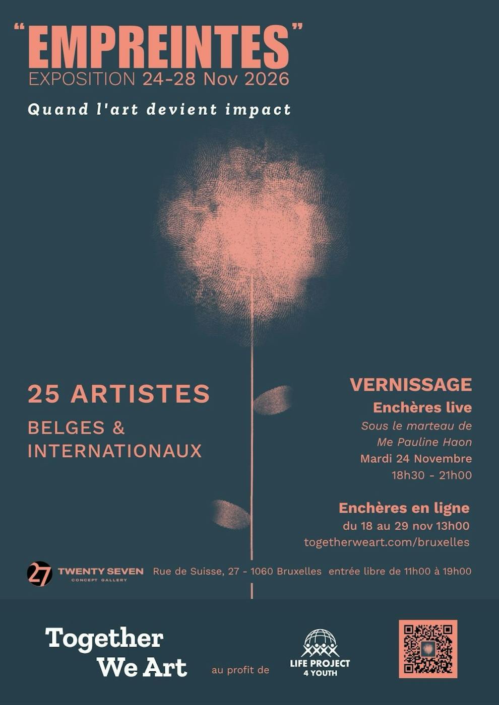 Exposition Together We Art - 25 artistes belges et internationaux autour du thème « Empreintes » à Bruxelles - Saint-Gilles - Bruxelles