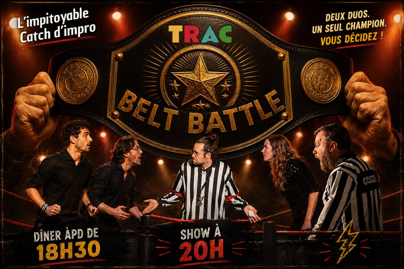 Théâtre TRAC BELT BATTLE – Catch Impro du Trac - Auderghem - Bruxelles