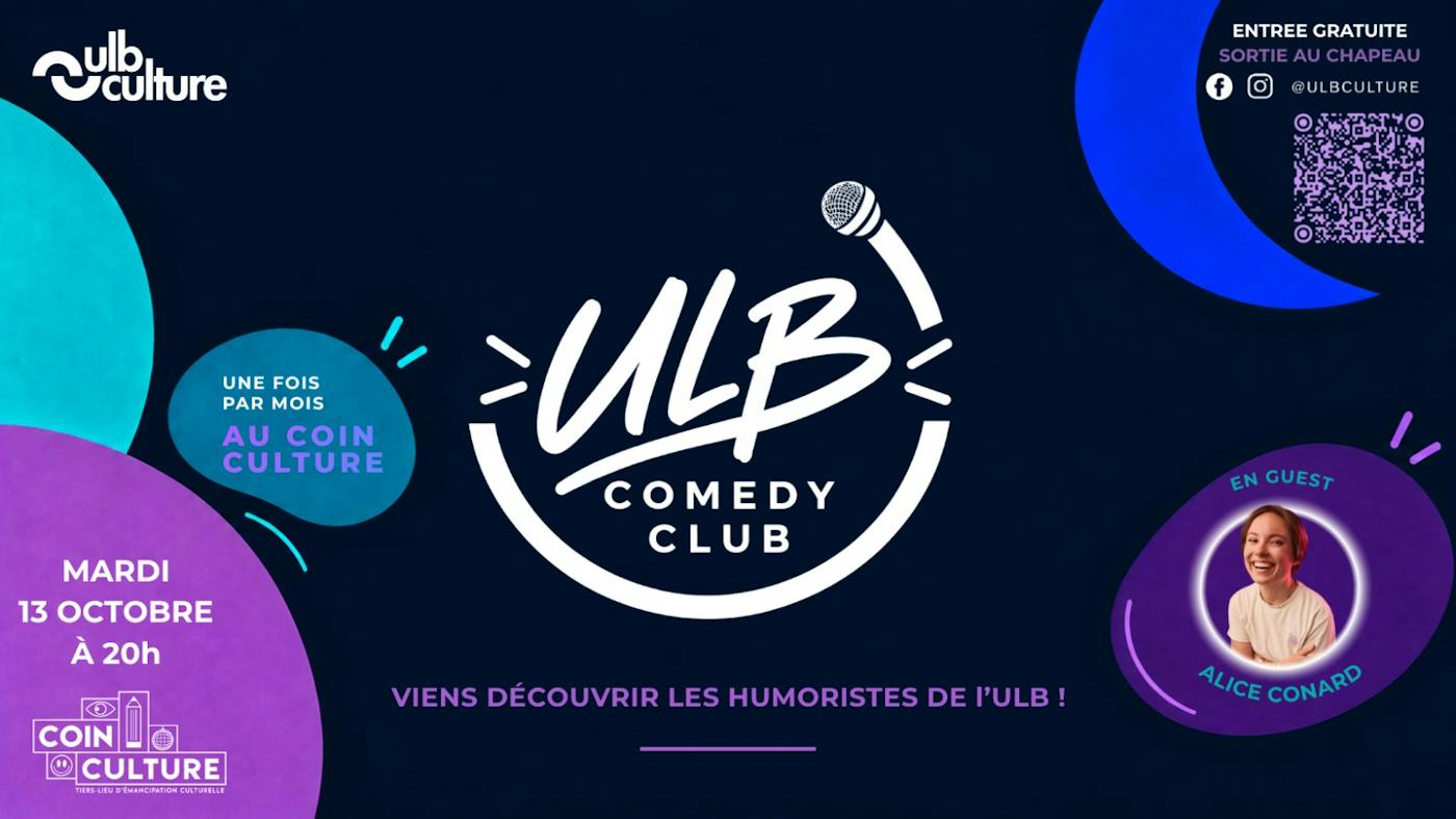 Performance ULB Comedy Club - stand-up francophone au Coin Culture - Bruxelles